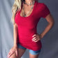 Dames Diepe V-Hals Slanke Tops