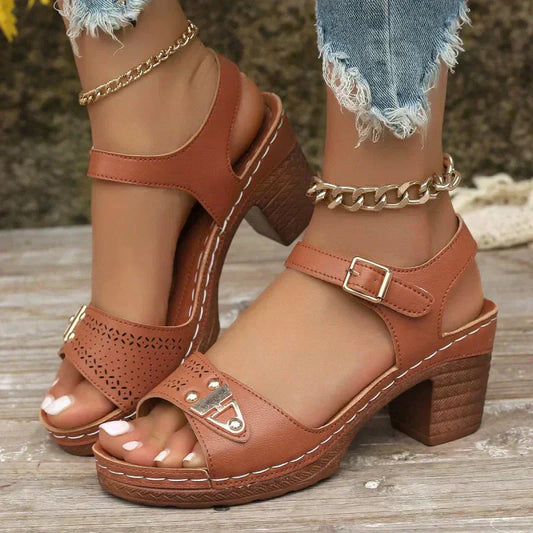 👡 Elegante Dames Sandalen met Hoge Hakken – Comfortabel, Stijlvol & Perfect voor Werk of Uitgaan