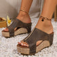 Dames sandalen met sleehak en studs