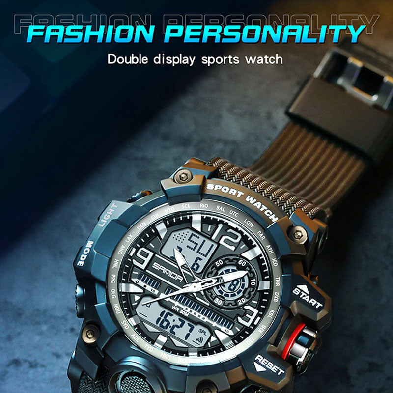 ⌚ 50% KORTING NU! 💦 Heren Multifunctioneel Waterdicht Lichtgevend Horloge – 50M, Schokbestendig & Nachtzicht 🌃