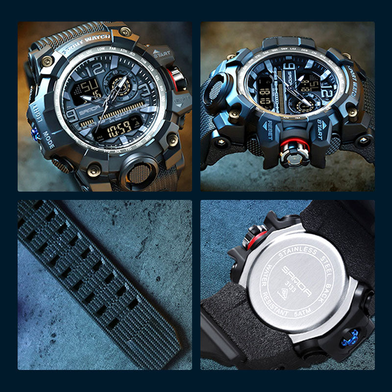 ⌚ 50% KORTING NU! 💦 Heren Multifunctioneel Waterdicht Lichtgevend Horloge – 50M, Schokbestendig & Nachtzicht 🌃