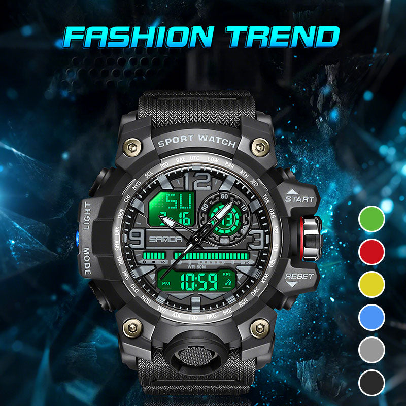⌚ 50% KORTING NU! 💦 Heren Multifunctioneel Waterdicht Lichtgevend Horloge – 50M, Schokbestendig & Nachtzicht 🌃