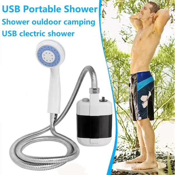 🚿Draagbare kampeerdouche met instelbare waterstroom – Voor eenvoudig en handig schoonmaken buitenshuis!✨