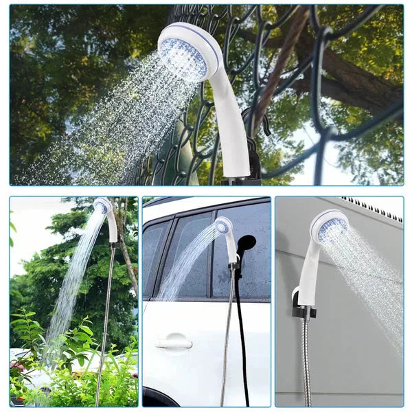 🚿Draagbare kampeerdouche met instelbare waterstroom – Voor eenvoudig en handig schoonmaken buitenshuis!✨