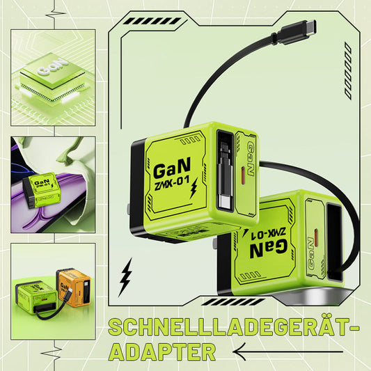 ⏰Snelle opladeradapter met intrekbare Type C-kabel en connecto