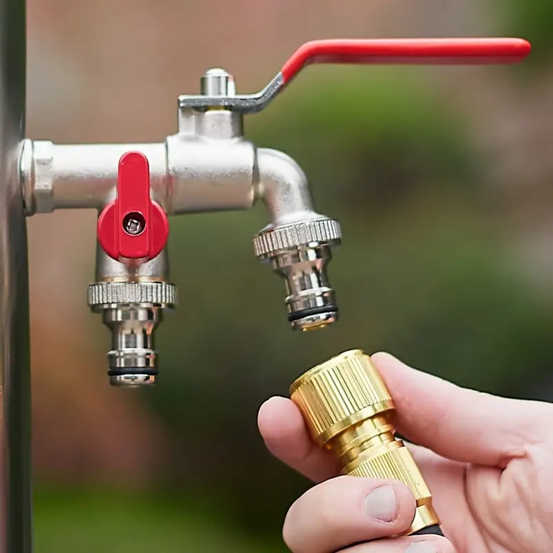 🔥Laatste dag 50% UIT🔥Universele Roestvrij Staal Tuinkraan met Dubbele Uitloop
