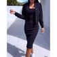 🔥2026 Hot Sale🔥Spaghettibandjes bodycon jurk en jasje set