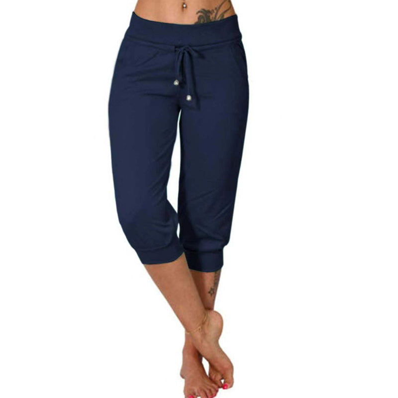 👖50% KORTING! 🔥Cropped joggingbroek met trekkoord in de taille – Zachte polyester, capri-lengte & zijzakken (6 kleuren, S–3XL) 👖🌸