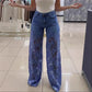 💃Zomermode voor de toekomst🌸Modieuze kanten patchwork denim jeans
