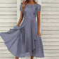 Elegante jurk met ronde hals voor dames