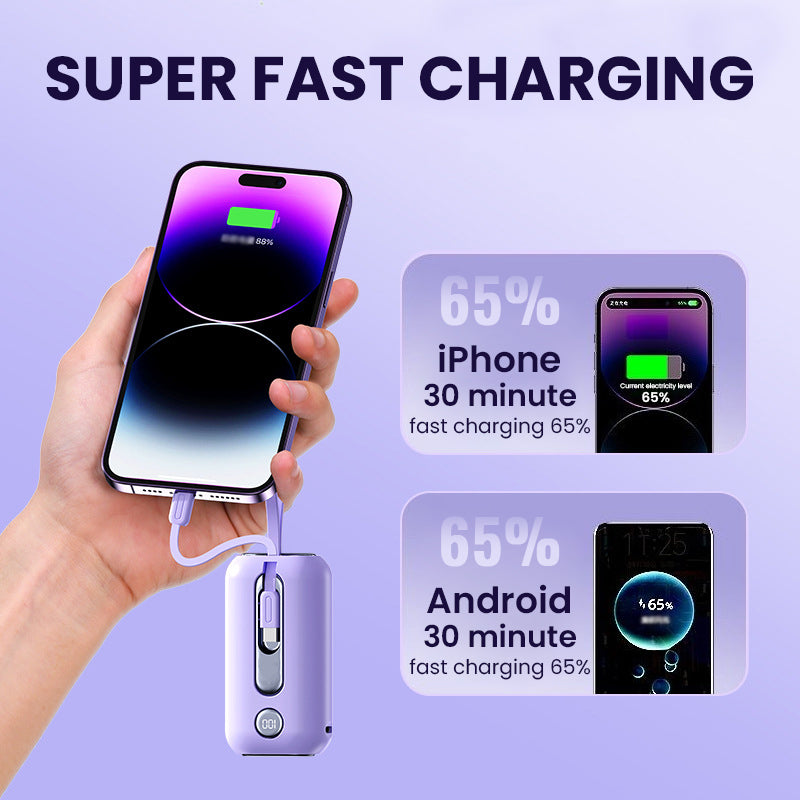 📱Super Fast Charging Power Bank with Built-in Cables✨50 per cent price reduction for a limited time✨