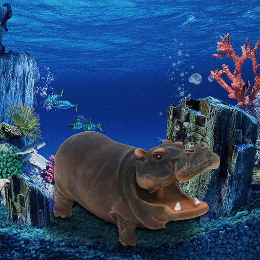 Nijlpaard-bubbeldecoratie voor aquarium