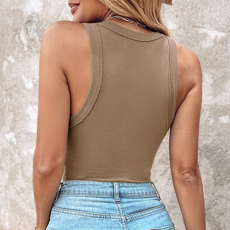 🔥 TIJDELIJK 50% KORTING! 👕 Geribbelde tanktop voor dames met ingebouwde bh – lichte ondersteuning, brede bandjes, geribbeld 🌸