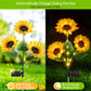 Zonnebloem Solar Lampen – Automatisch aan/uit, 14 uur verlichting, IP65 waterdicht
