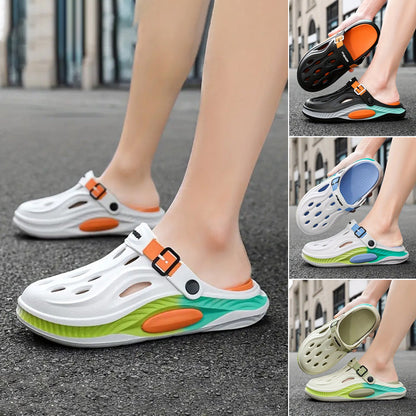 Mannen Color Blocking Dikke Zool Ademend Clogs