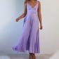 Sexy Jurk met Bandjes, Open Rug en Plooirok