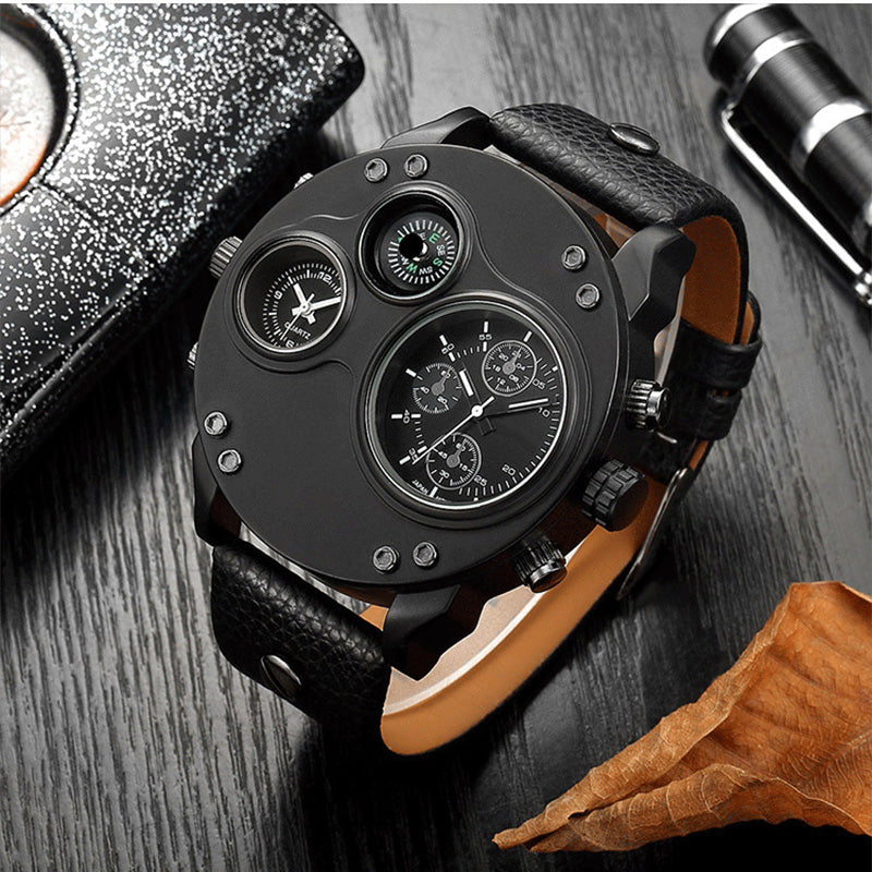 Analoge Herenhorloge met Kompas en Dubbele Tijdzone