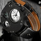 Analoge Herenhorloge met Kompas en Dubbele Tijdzone