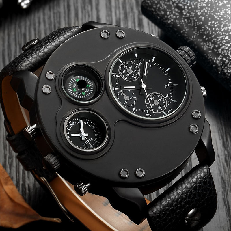 Analoge Herenhorloge met Kompas en Dubbele Tijdzone