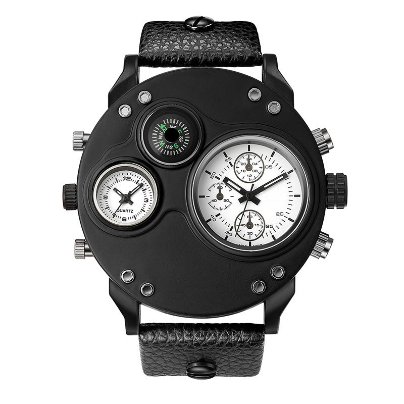 Analoge Herenhorloge met Kompas en Dubbele Tijdzone
