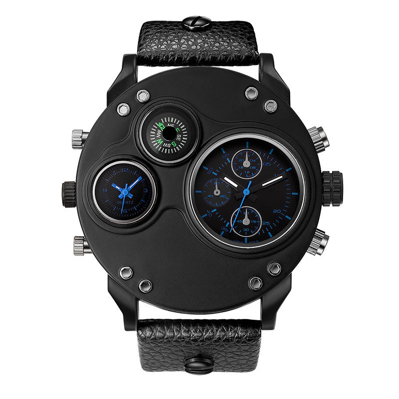 Analoge Herenhorloge met Kompas en Dubbele Tijdzone