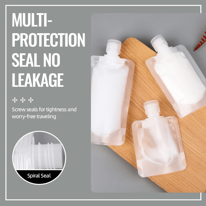 🌷 PROMO FLASH : 50% DE RÉDUCTION ! Sachets d'Emballage de Voyage pour Liquides – Corps Transparent & Bouchon Étanche for Maquillage Léger en Déplacement 🛫✨