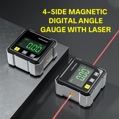 📢📢50% korting🔥4-zijdige digitale magnetische hoekmeter met laser