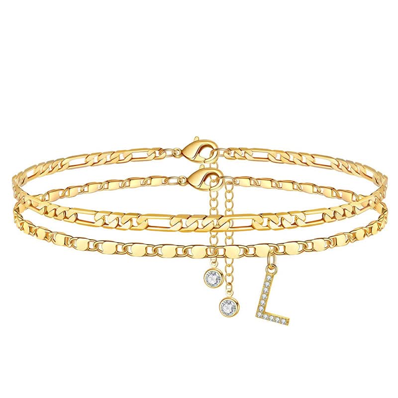 💕Gelaagde Gouden Enkelband voor Vrouwen