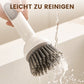 🧼Roterende Reinigingsborstel (Lange Steel + Vloeistofdispenser) – 360° Reiniging Zonder Krassen: Perfect Voor Schalen & Potten!