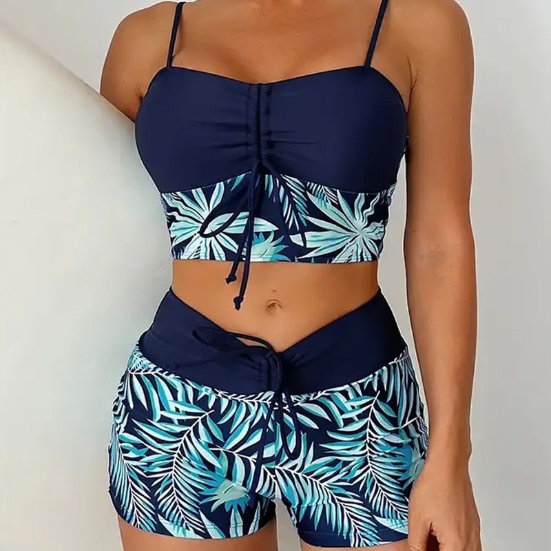 🔥50K+ VERKOCHT 50% KORTING🏖️Hoge taille tweedelig badpak boxershort sneldrogend mengstof