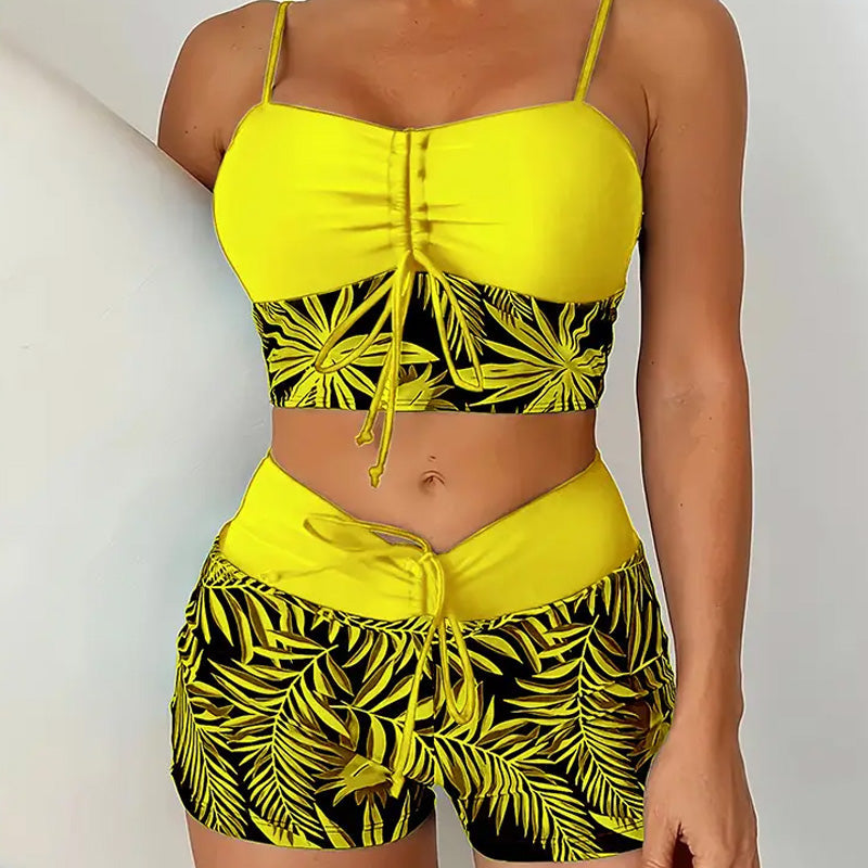 🔥50K+ VERKOCHT 50% KORTING🏖️Hoge taille tweedelig badpak boxershort sneldrogend mengstof