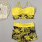 🔥50K+ VERKOCHT 50% KORTING🏖️Hoge taille tweedelig badpak boxershort sneldrogend mengstof