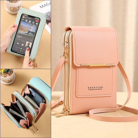 📱Dames messengerbag met touchscreen – Smartphone opladen, antidiefstal & waterbestendig