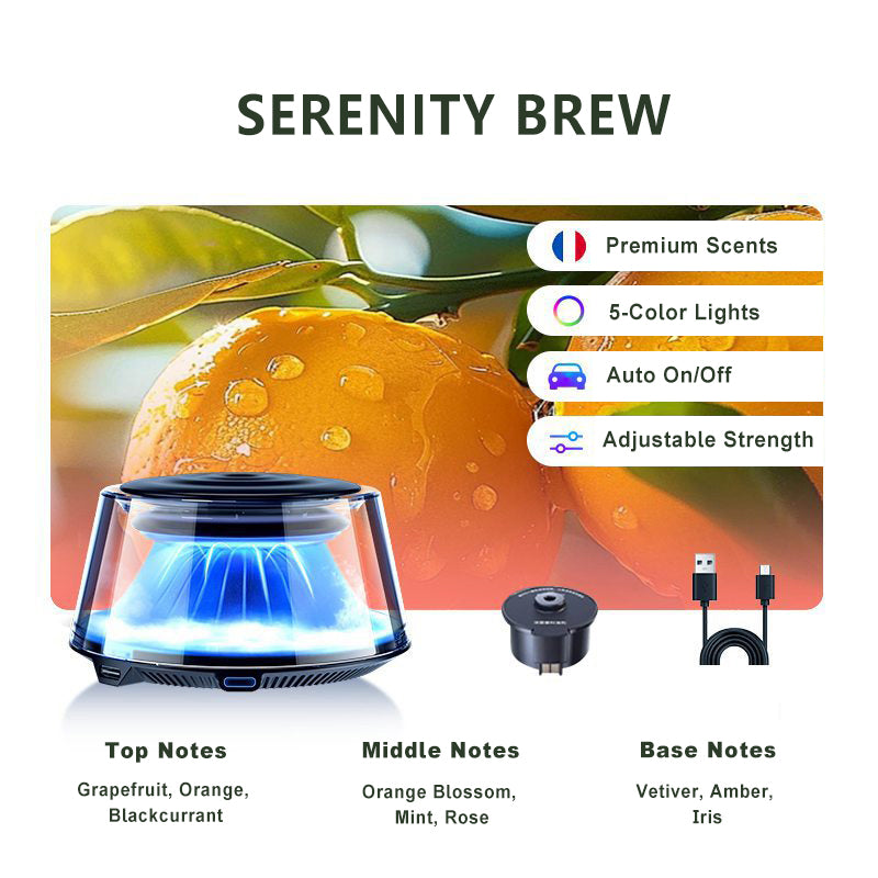 🌋☁️2025 Cloud Mist Auto Diffuser - Automatisch Aan/Uit met 30 dagen USB-C batterij & 1 navulling = 1 jaar frisheid