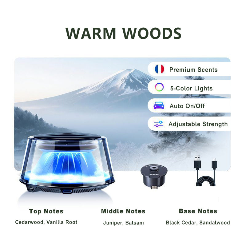 🌋☁️2025 Cloud Mist Auto Diffuser - Automatisch Aan/Uit met 30 dagen USB-C batterij & 1 navulling = 1 jaar frisheid