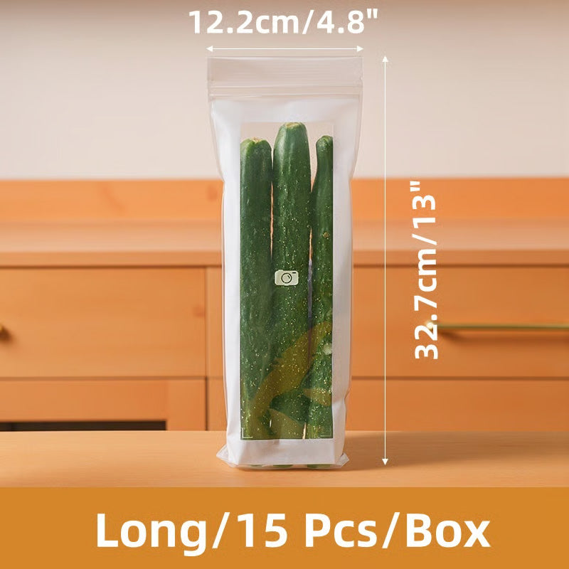 🥬❄️ NU 50 % KORTING! ✨ Voedselbewaarzakjes in verschillende vormen – lange zakjes voor groenten en verschillende maten voor slimmere bewaring in de koelkast 🥗