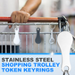 RVS Winkelwagenmunt Sleutelhangers