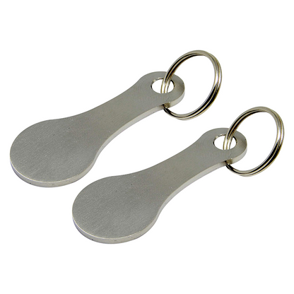 RVS Winkelwagenmunt Sleutelhangers