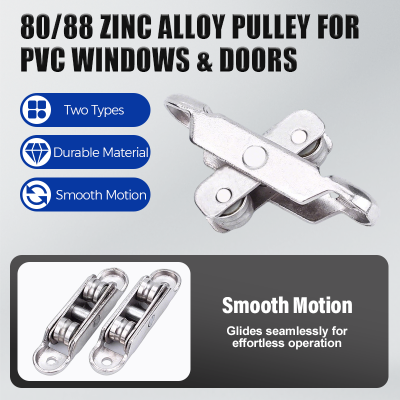 🔩80/88 Zinklegering katrol voor PVC ramen en deuren🪟