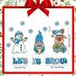 🎄Kerstmis 3D Beeldverhaal Magnetische Sticker