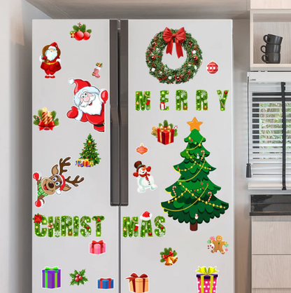 🎄Kerstmis 3D Beeldverhaal Magnetische Sticker