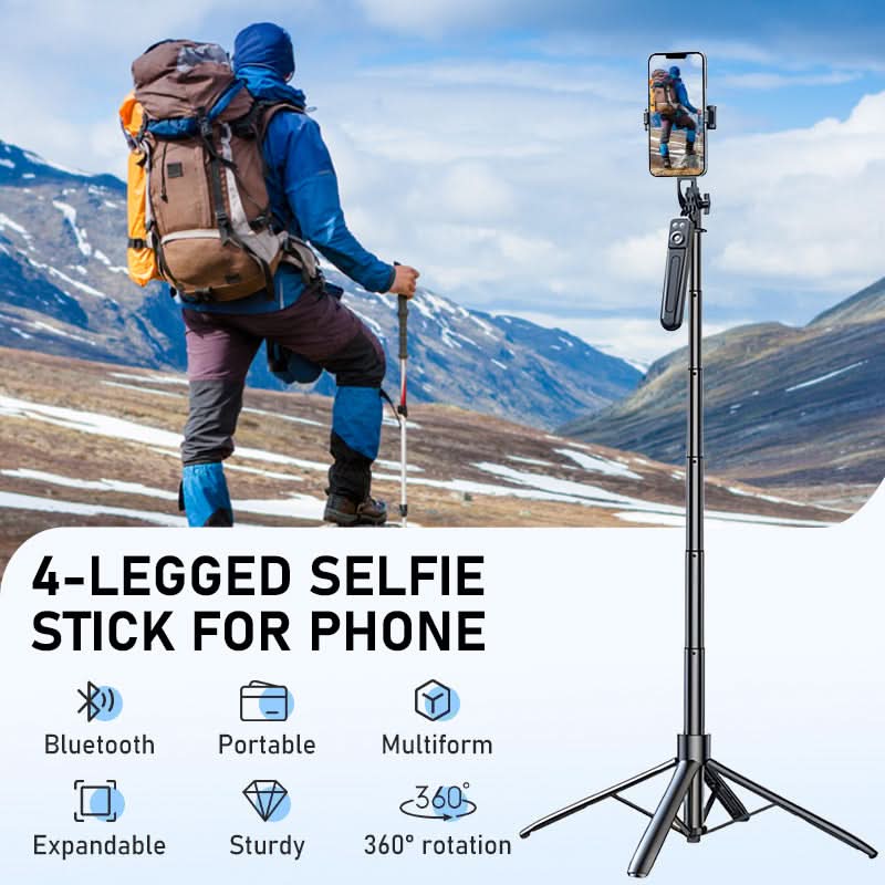 4-potige Selfiestick voor smartphones
