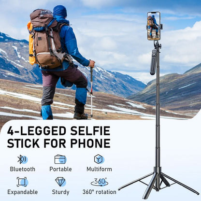 4-potige Selfiestick voor smartphones