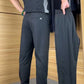 Heren casual sportieve korte mouwen lange broek tweedelige set--Gratis levering
