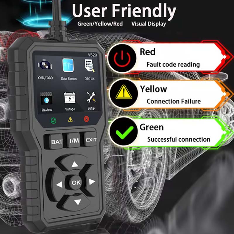 🔥Geavanceerd OBD2-diagnoseapparaat, professionele uitlezer voor motorfoutcodes, ondersteunt resetfuncties en realtime gegevensbewaking.