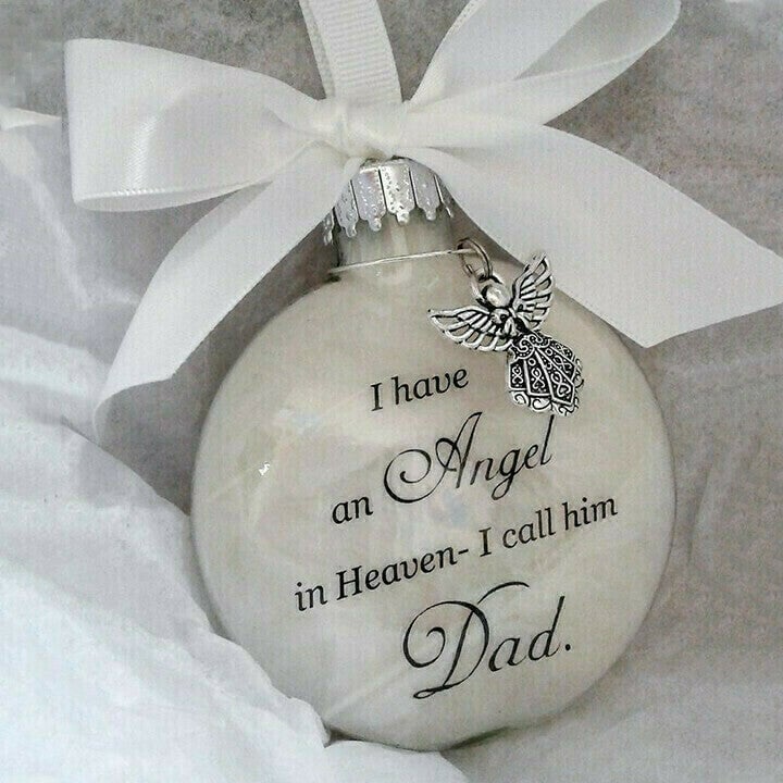 🎅Christmas Ornaments Feather Ball👼Angel In Heaven Memorial Ornament