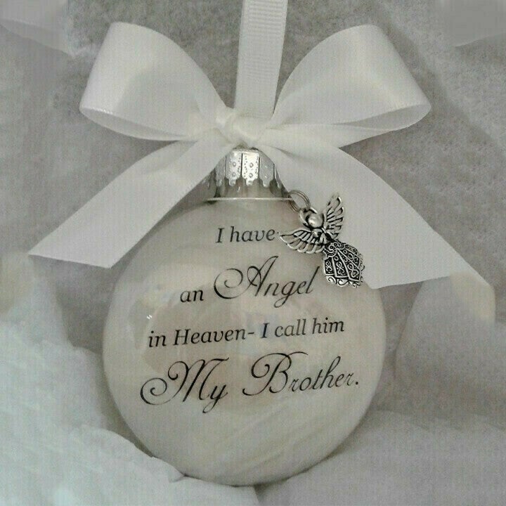 🎅Christmas Ornaments Feather Ball👼Angel In Heaven Memorial Ornament