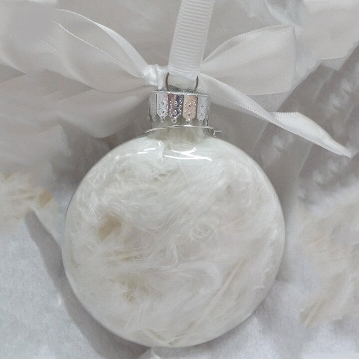🎅Christmas Ornaments Feather Ball👼Angel In Heaven Memorial Ornament