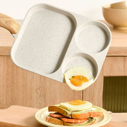 🍳 Koekenpan met drie afzonderlijke vakken
