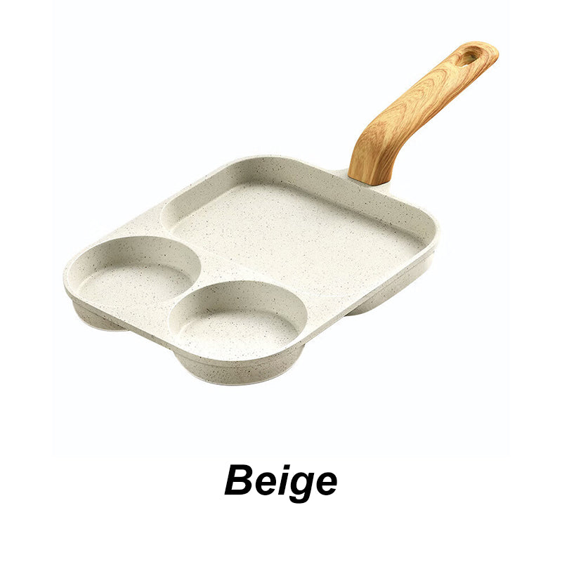 🍳 Koekenpan met drie afzonderlijke vakken